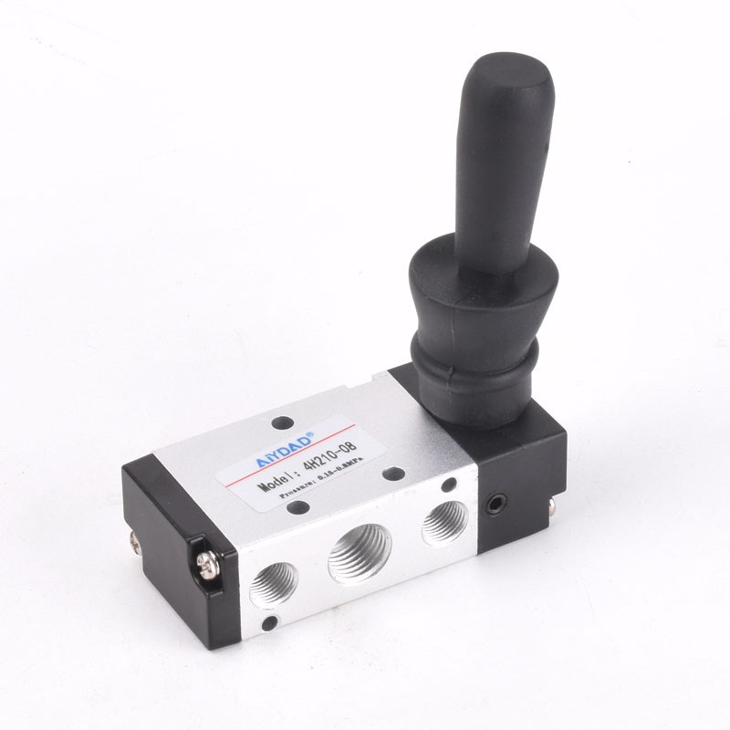 手动阀4H210-08换向机械阀气缸手板阀气动开关二位五通带接头消音