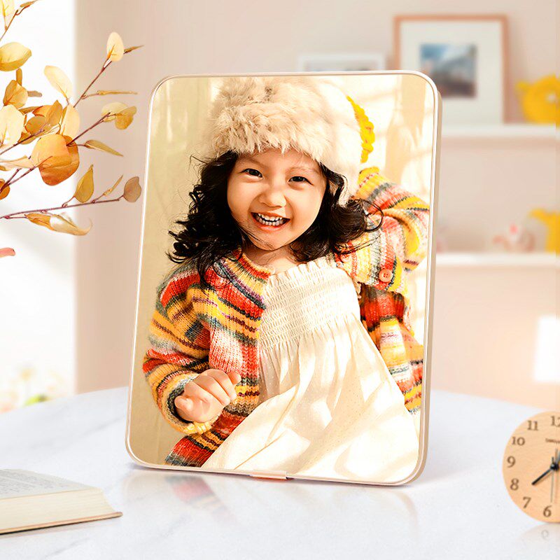 洗照片做成相框摆台定制打印宝宝相片水晶摆台制作婚纱照相册摆件