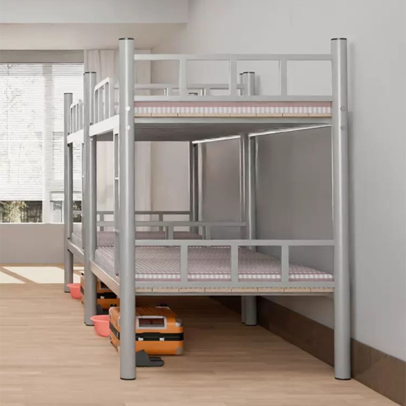 工地上下铺铁架床员工宿舍高低铁床学生层架子床工地简易单层床