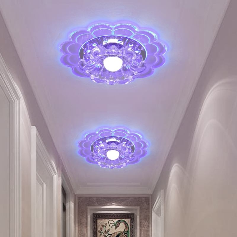 客厅led射灯水晶过道灯走廊灯玄关灯嵌入式个性入户走道阳台筒灯