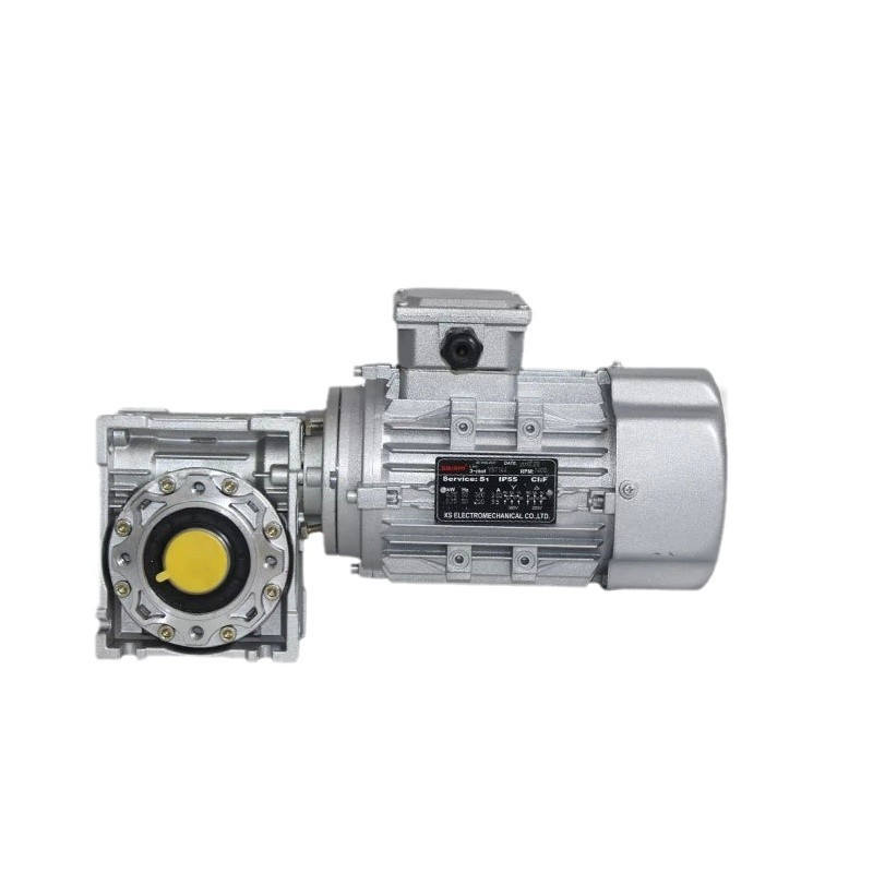 NMRV涡轮蜗杆减速器带三相电机小型交流齿轮变速机可调速直角马达