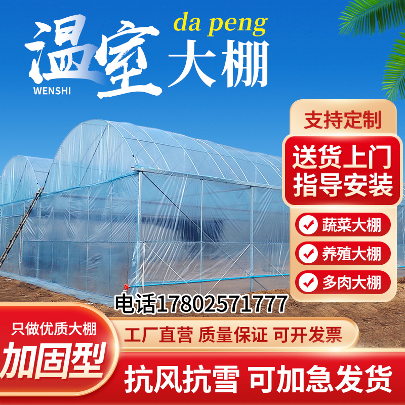 温室大棚骨架蔬菜养殖大棚钢管简易钢架大棚厂家连体玻璃大棚支架