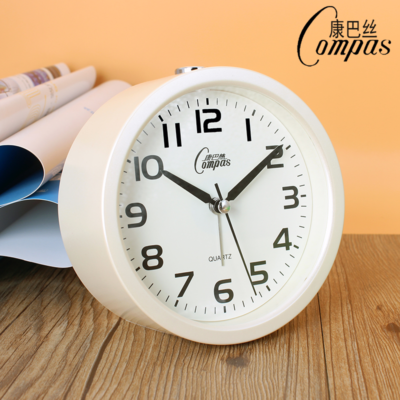 创意床头简约静音超静音夜视灯双音乐可爱儿童学生单面数字电闹钟