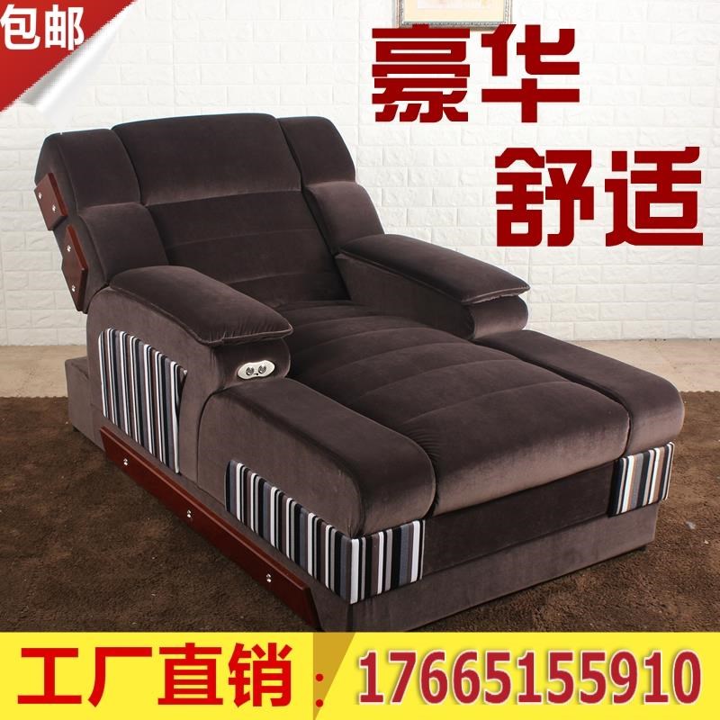 足浴沙发床美甲沙发按摩床洗浴桑拿洗脚大厅休息躺椅电动足疗沙发