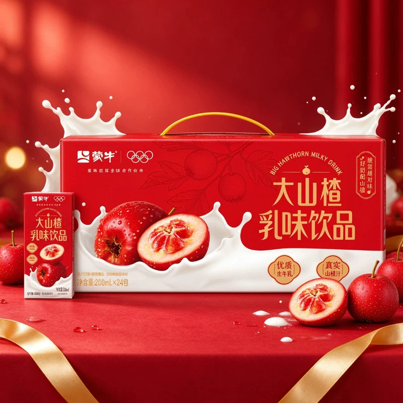 蒙牛大山楂200ml*24盒牛奶饮品