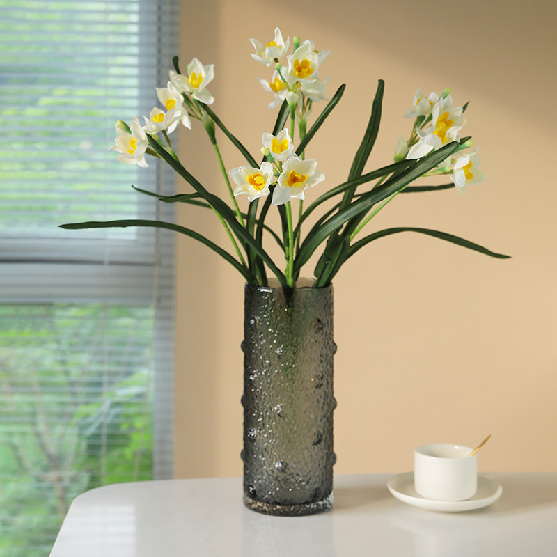 洋水仙花仿真花束假花塑料绢花家居摆设客厅室内餐桌插瓶摆件装饰