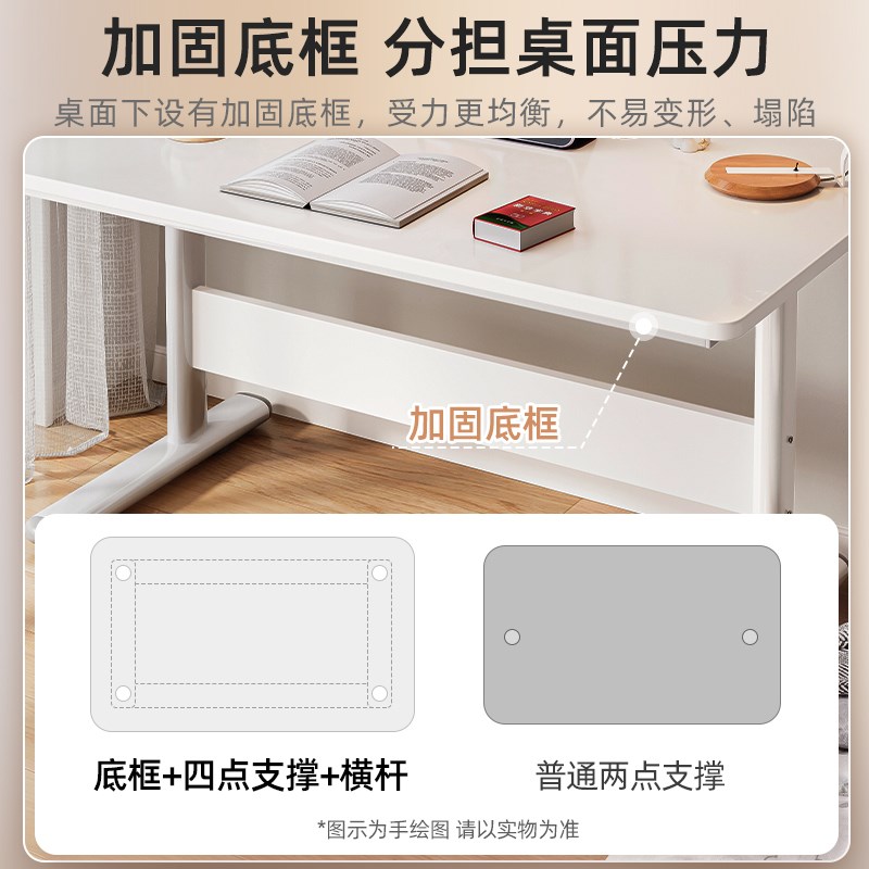 升降桌家用学生学习手摇书桌写字桌可升降办公桌工作台简易电脑桌