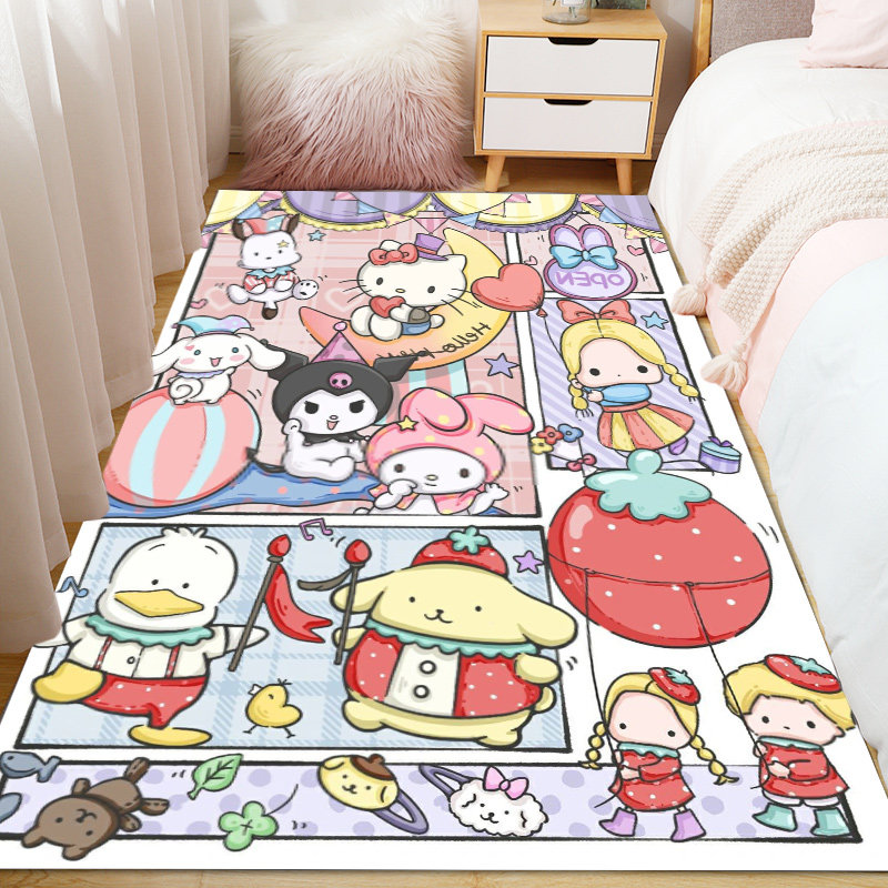 卡通儿童床边毯卧室可爱地毯客厅沙发地毯阅读区房间加厚飘窗地垫