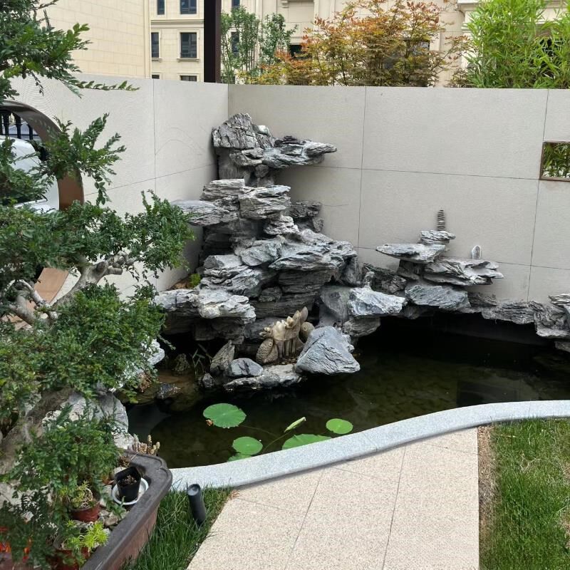 假山鱼缸造景石头天然原石流水摆件喷泉水泵园林景观花园别墅直销