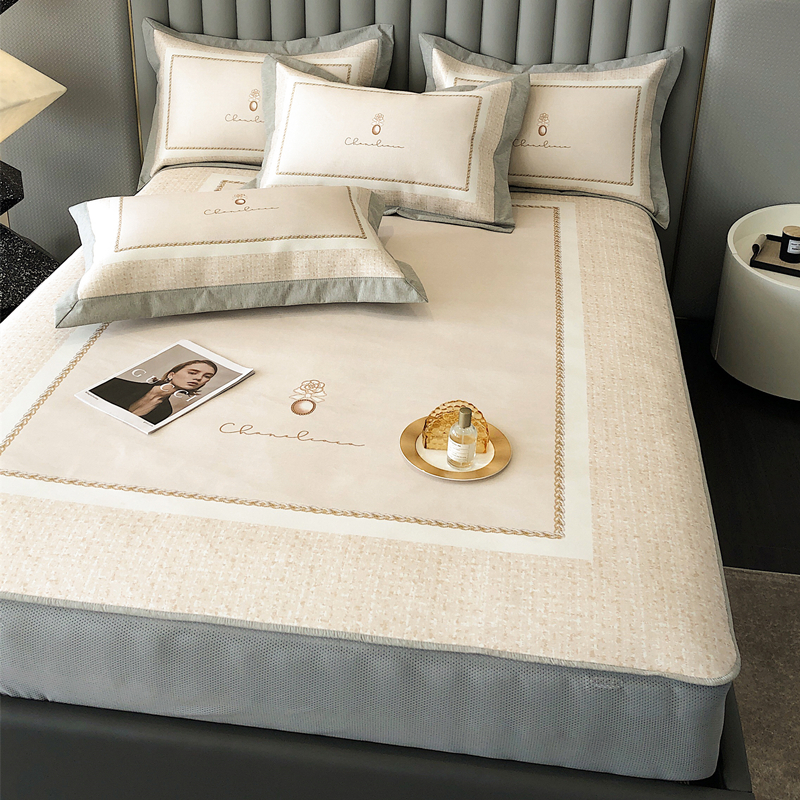 新款高档凉席冰丝席三件套可水洗空调席床笠款1.5m1.8m/2.0米夏季