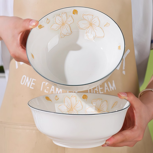 7英寸大号吃面碗家用陶瓷饭碗釉下彩瓷碗泡面碗汤碗新款套装餐具