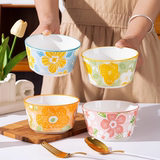 【4个装】4.8英寸高颜值陶瓷饭碗 券后6.99元包邮