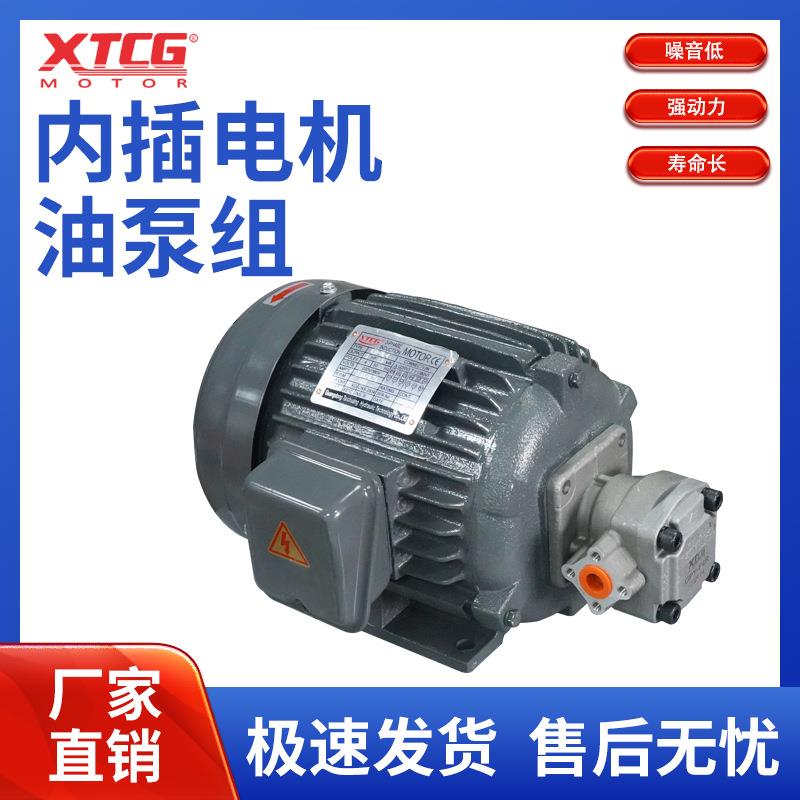 液压电机内插式油泵+电机组合0.75/1.5/2.2KW配VP20/VP15/VP0