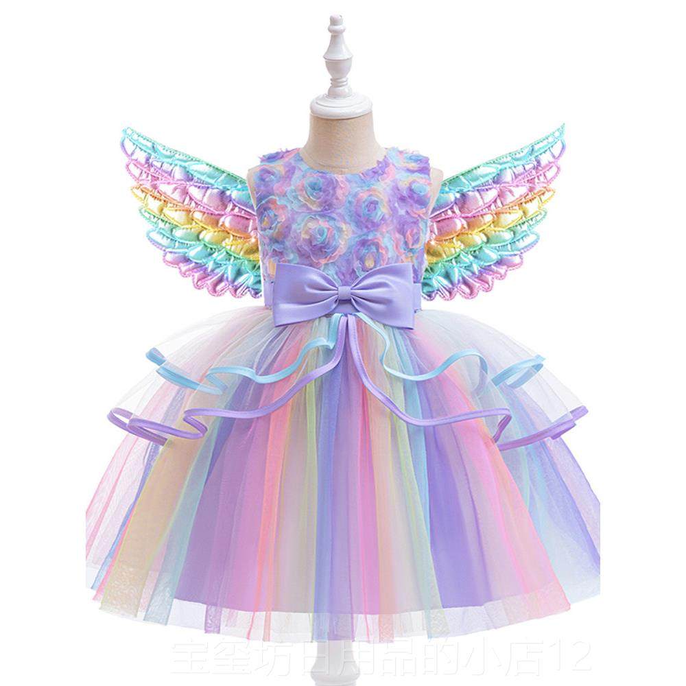 高档女童童无袖连衣裙夏款花女宝六一翅膀朵礼服裙洋气儿高端公新,童装/婴儿装/亲子装,儿童礼服,淘宝优惠券,粉丝福利购,淘宝优惠卷