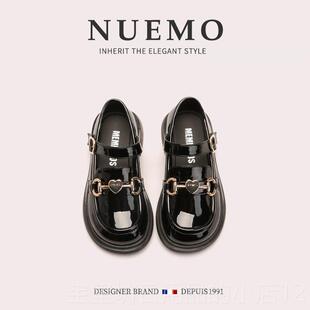 高档NUEMO法风潮牌鞋~女童舞台演国出皮鞋豆春豆鞋季童儿童乐福鞋