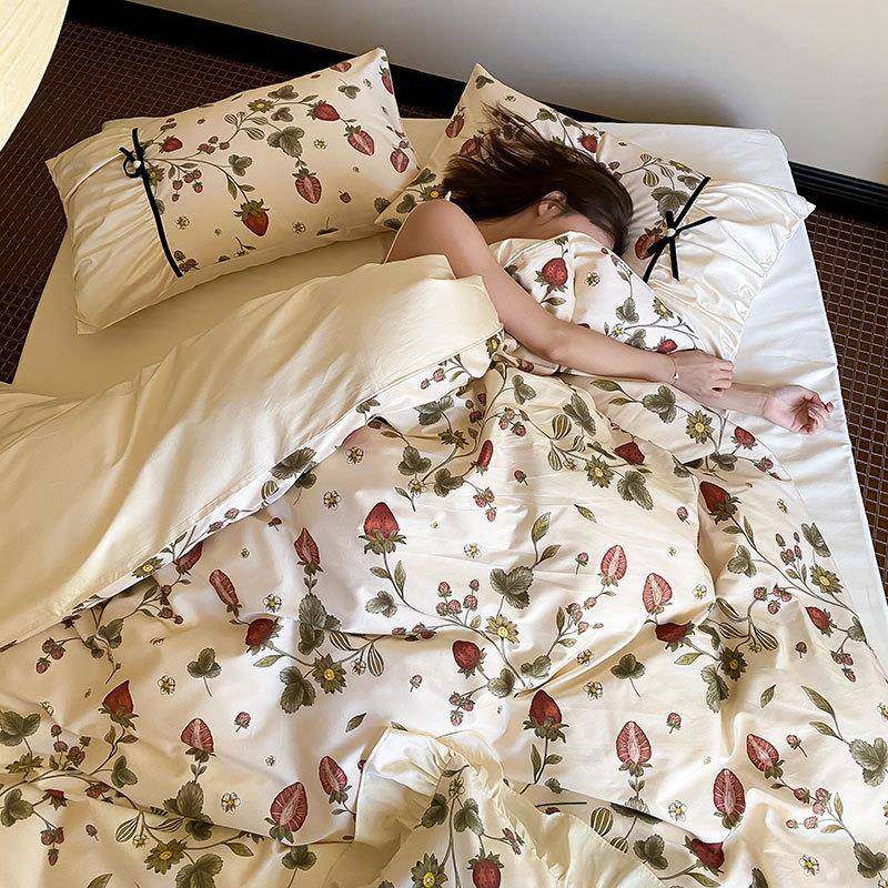 法式公主风100s纯棉四件套全棉印花复古花边柔软亲肤裸睡床品套件,五金/工具,五金工具箱/五金收纳箱,淘宝优惠券,粉丝福利购,淘宝优惠卷