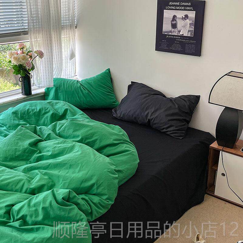 正品北人被套床上四件套1.5m/1.8双人被罩床单学生宿被舍单三欧件
