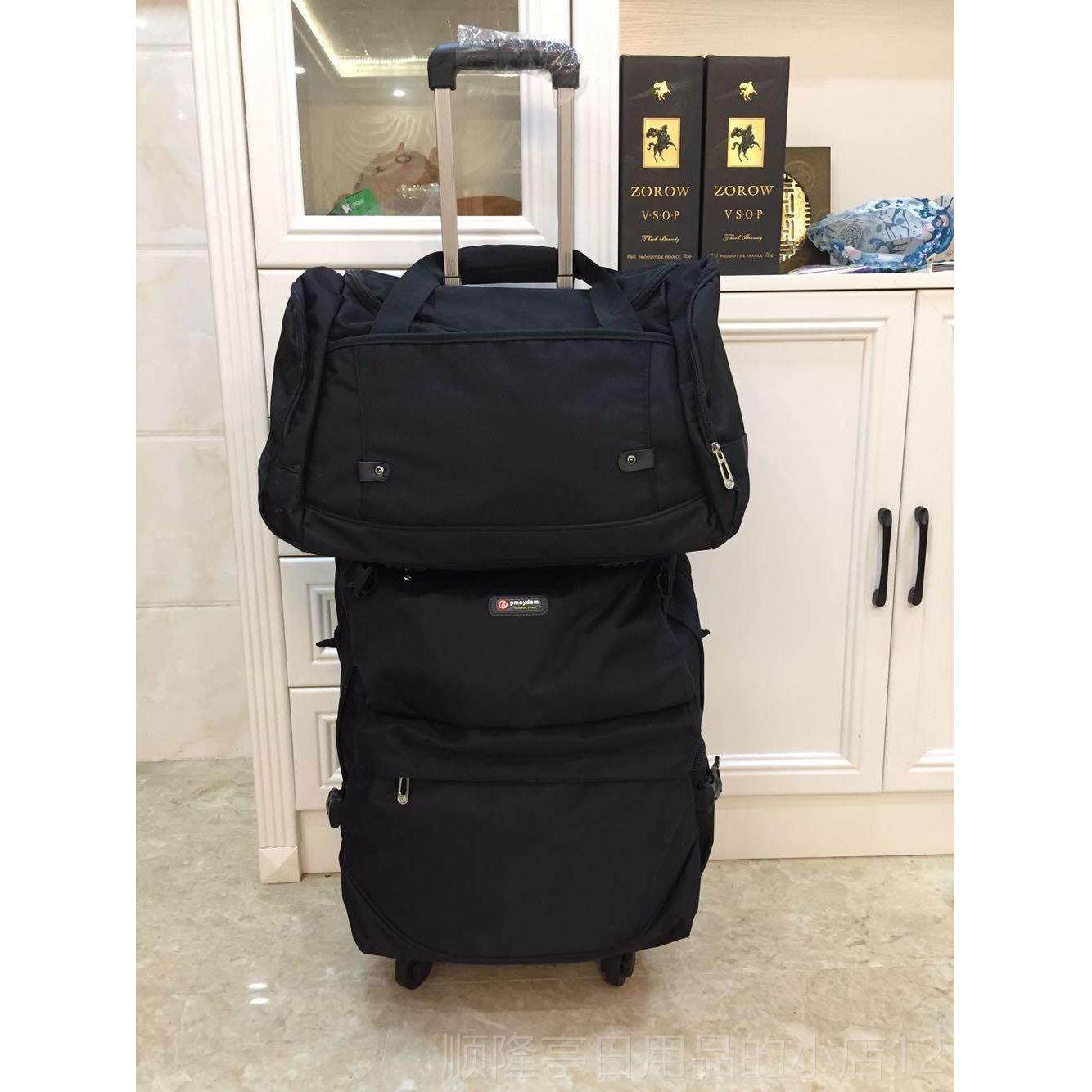正品新推车背包拖袋大量多箱功能式书包容轮旅行袋行李登机袋轻