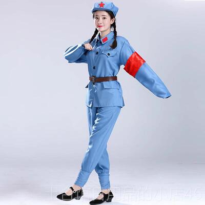 高档红军成舞台服装 八路台军人抗演出服 新战四军女装舞服 正版