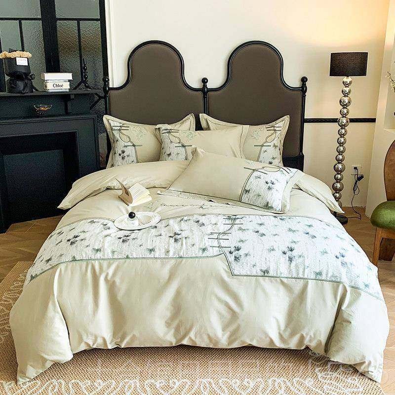 高档新中式婚全棉婚四件组绣国风国潮纯棉立体花结喜刺被庆套床上,床上用品,婚庆床品套件,淘宝优惠券,粉丝福利购,淘宝优惠卷