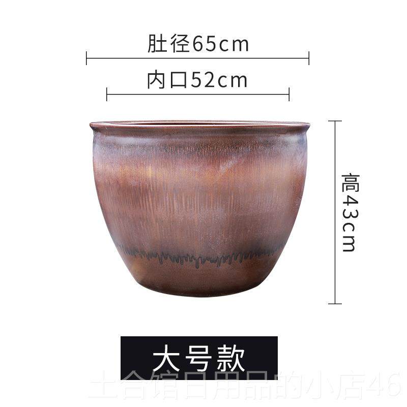 高档景德镇陶瓷大缸仿古变釉鱼缸睡荷窑院花盆客厅莲庭户外水缸种