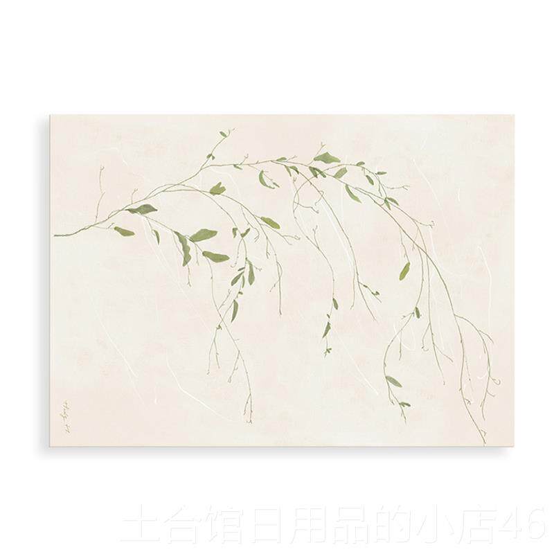 高档四月映画 寂赤贫风极装饰小餐众艺术茶简室挂画奶宅油风边柜
