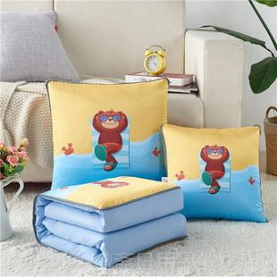 正品枕头被两用毯办公垫室午睡枕头凉子沙发垫子汽车坐可折叠空调