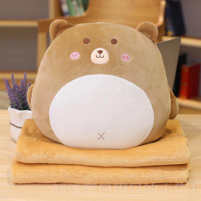正品龙猫抱枕子两午用毯子靠枕三一合抱枕毯空调睡枕汽车被靠垫捂