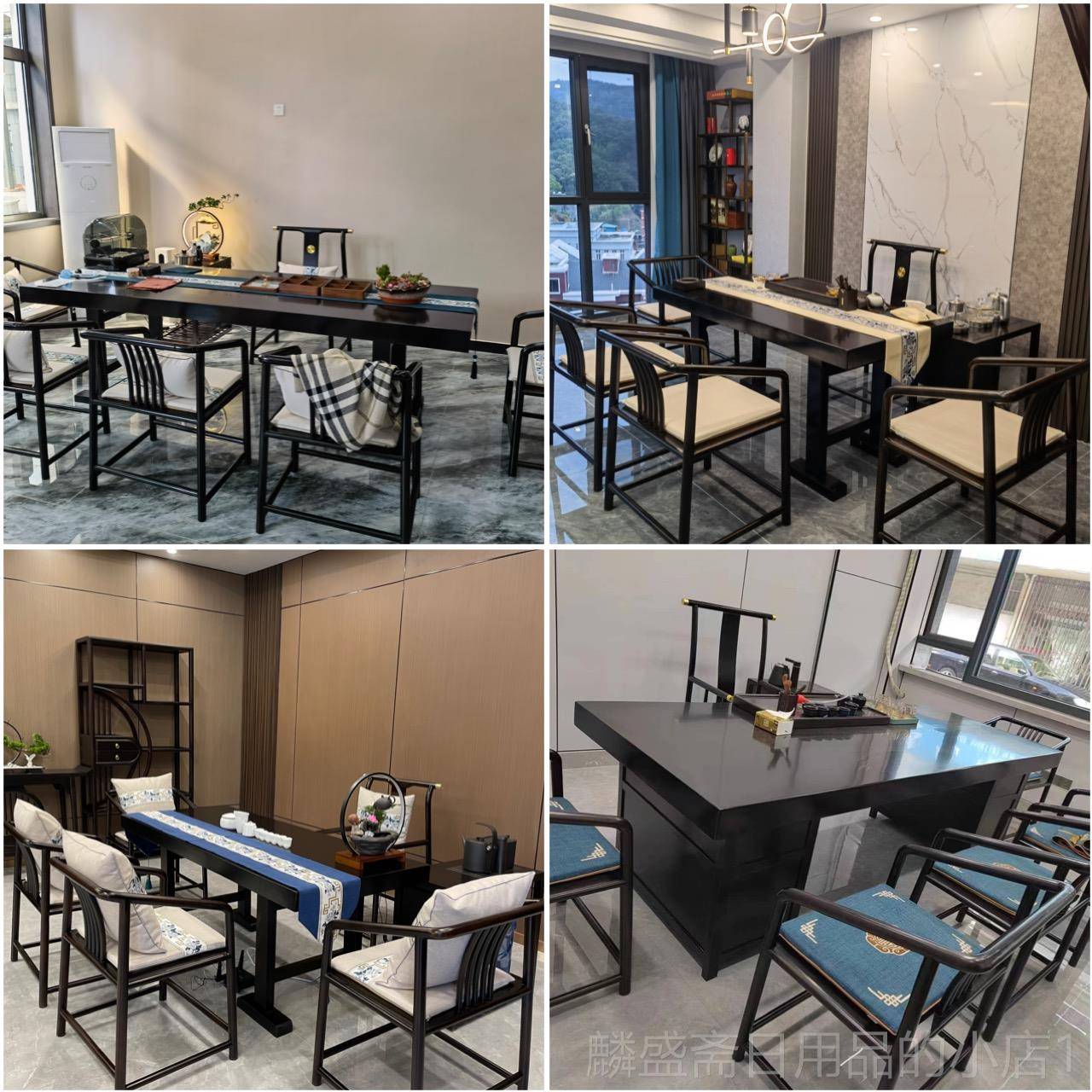 正品北美黑胡桃木实木梨大板木茶桌原木中岛台餐桌椅奥坎花白蜡书