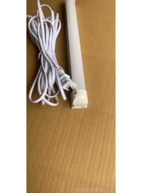 正品T8Le关d开0插T头线日光管一体灯5支架宿舍阅读双排增光4W