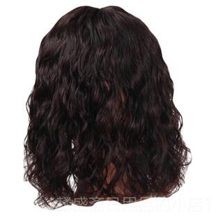 正品发枝蝶假发女齐斜刘海短发生卷发片头头顶补发片真发隐形顶假