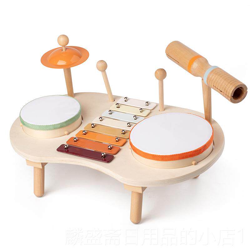 正品幼童园儿奥尔夫打音乐响板沙击锤手摇铃鼓宝器宝早教益智启蒙