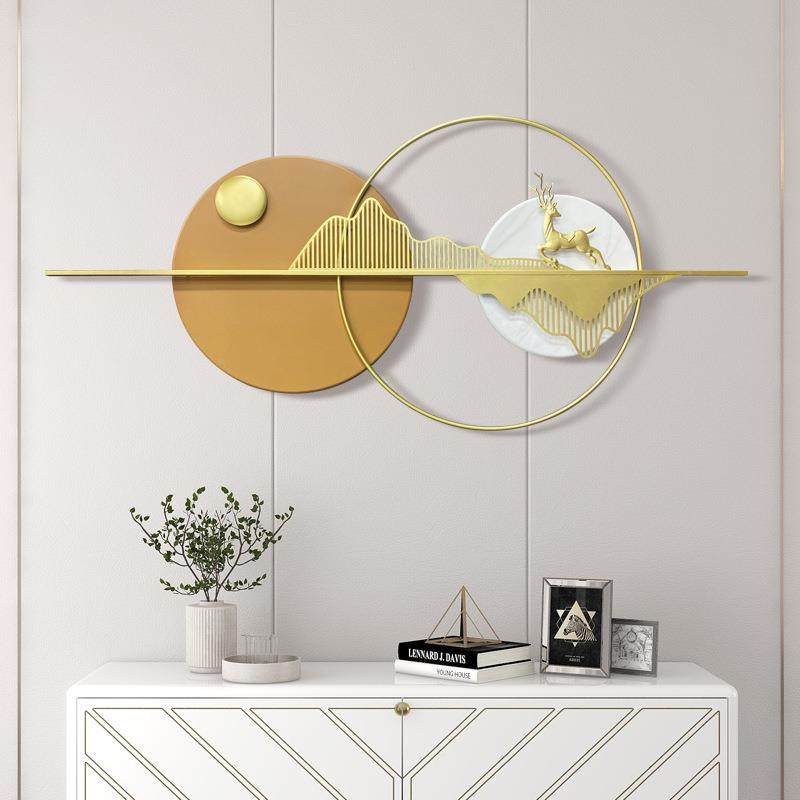 现代轻奢高端艺术墙面装饰挂件创意福鹿客厅卧室床头餐厅壁画壁饰