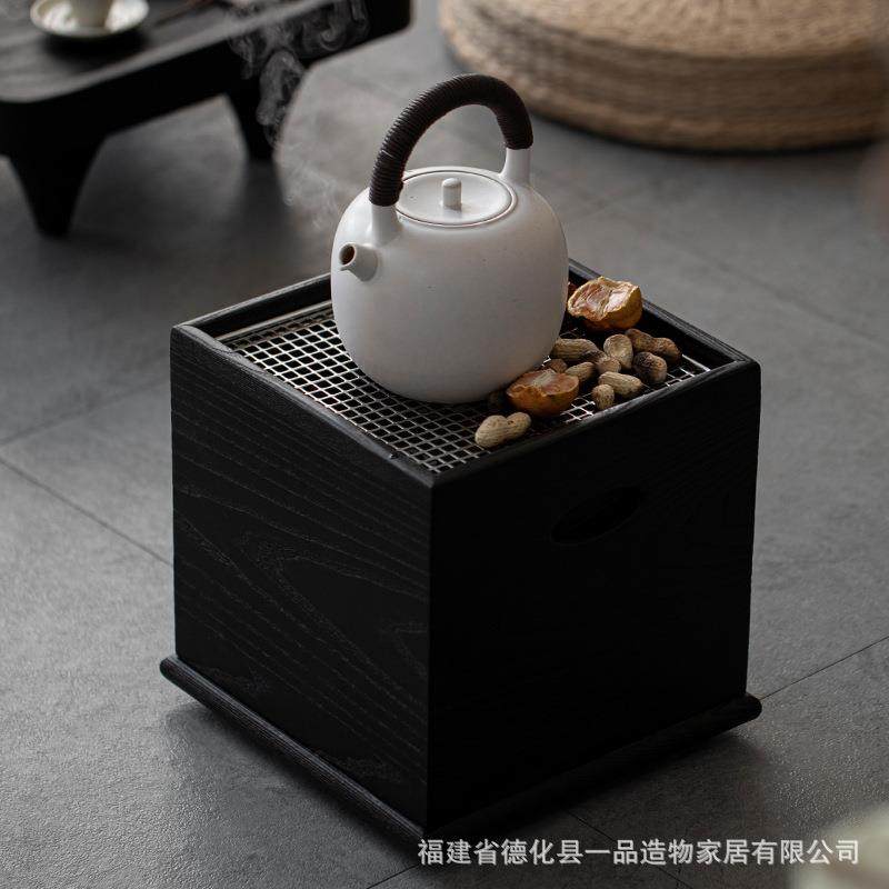 一品造物白蜡木炭烧火钵不锈钢围炉煮茶炭炉火炉方形茶炉户外烧烤,鲜花速递/花卉仿真/绿植园艺,割草机/草坪机,淘宝优惠券,粉丝福利购,淘宝优惠卷