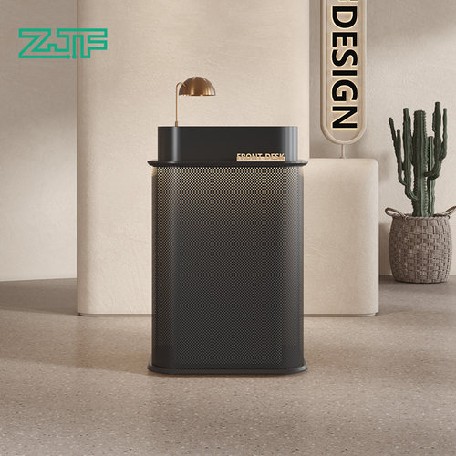 众匠坊店铺小型收银柜台黑色饭厅迎宾台咨询台餐饮店引导台接待台