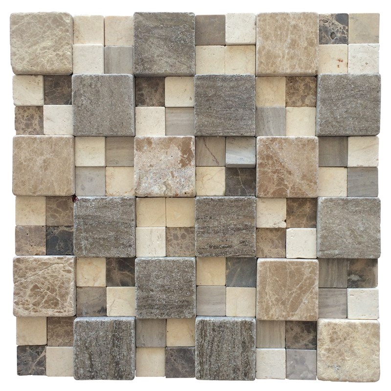 彩色3d大理石马赛克瓷砖背景墙客厅石材浅啡卫生间阳台玄关吧台