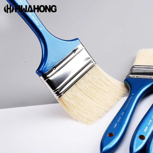 韩国Hwahong华虹猪鬃画笔丙烯油画排笔绘画墙绘水粉画笔167底刷笔