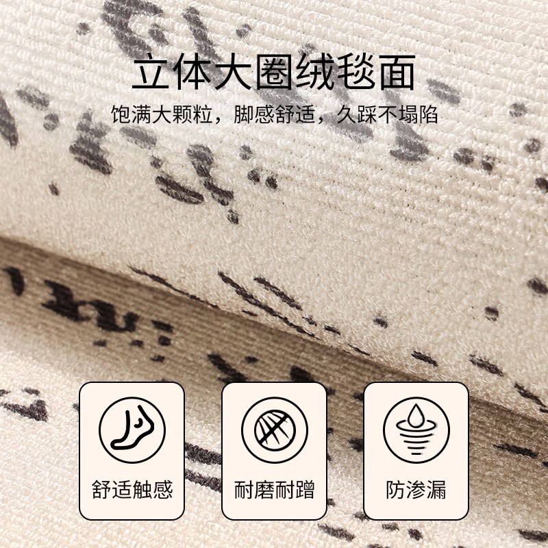 客厅地毯20新款高级感沙发茶几毯防滑防水卧室床边毯免打理地垫