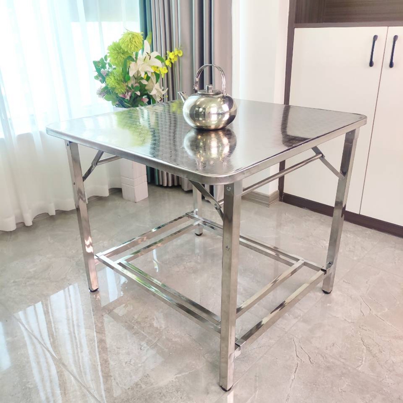 层烤火桌家用简约烤火架子折叠桌不锈钢餐桌取暖桌烘衣桌取暖架