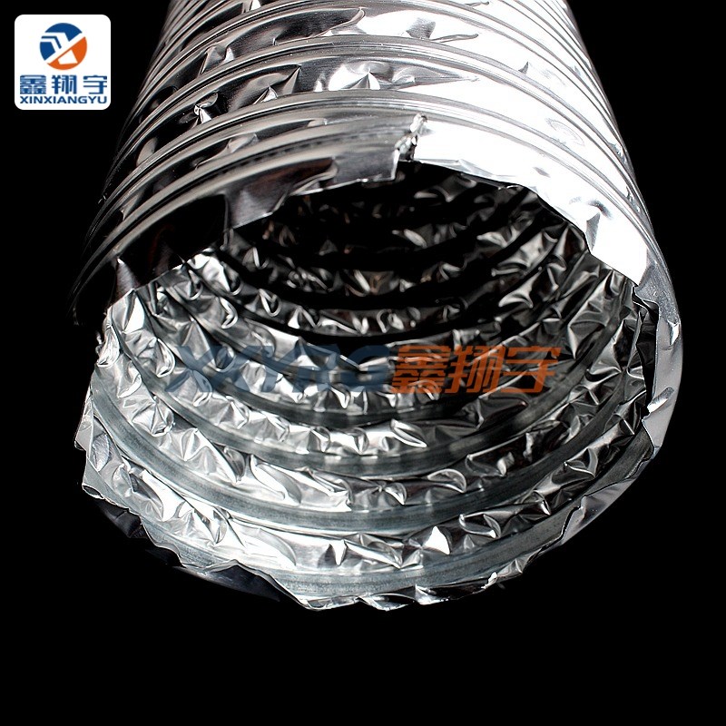 无尘车间实验室洁净空间用加强加厚铝箔夹钢圈耐高温伸缩通风软管