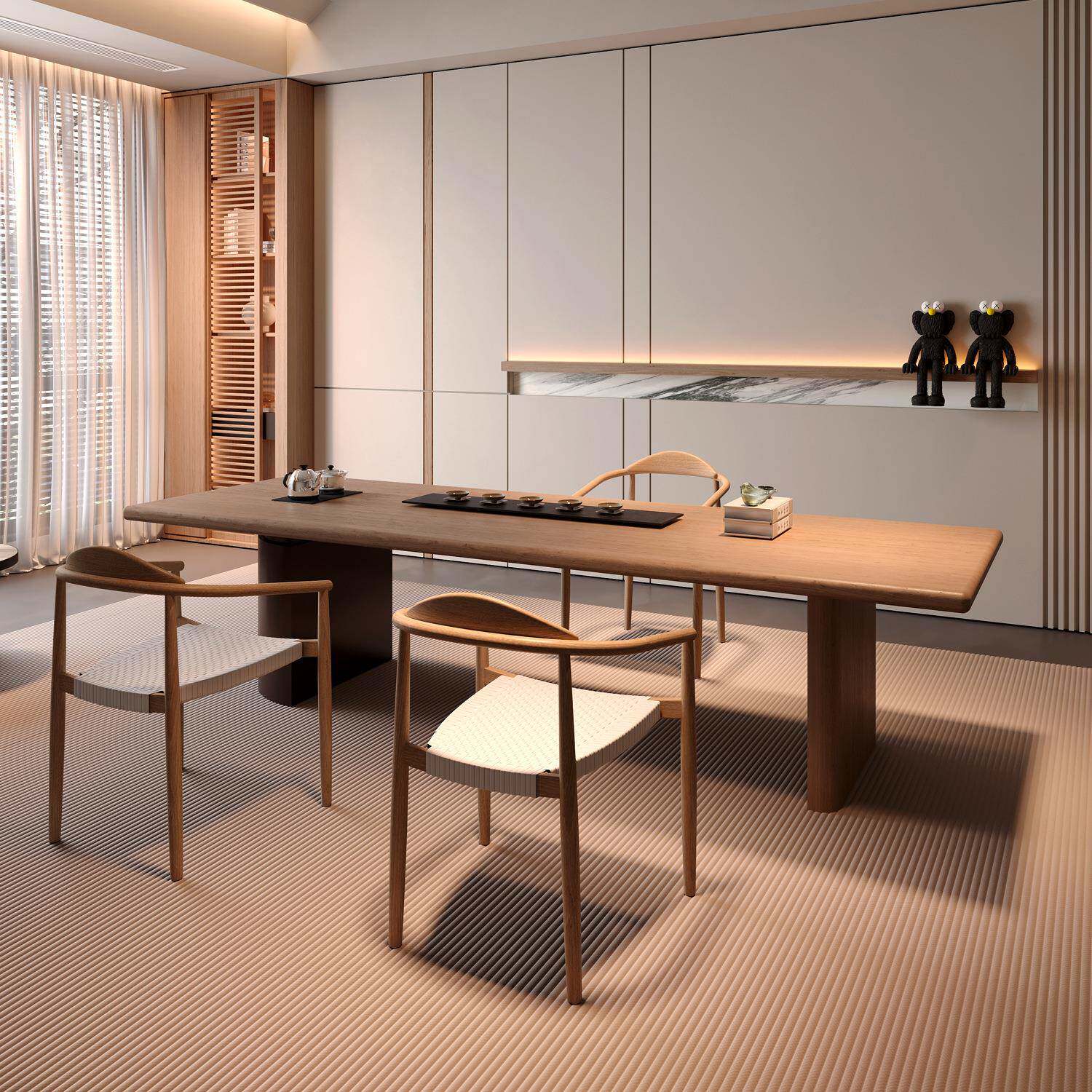 实木茶桌烧水壶一体嵌入式办公室书桌大板茶桌客厅家用阳台小茶台