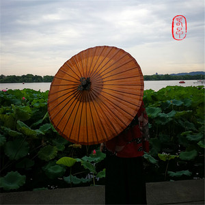 春早正棕油纸伞防雨黑色工艺伞舞蹈伞道具伞婚庆伞古风伞有子伞