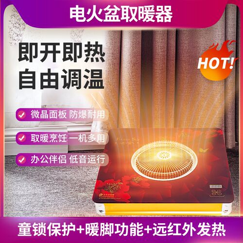 电火盆取暖器家用电烤火盆冬季烤火炉电暖器烤火器电暖炉暖脚