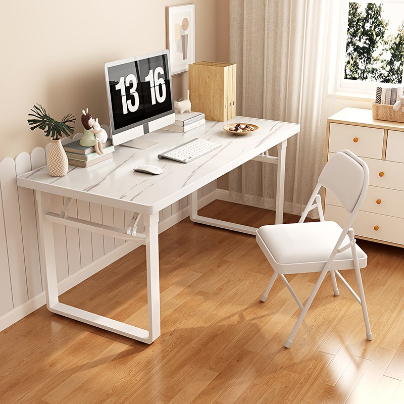 折叠桌子长方形学生书桌简约电脑桌现代办公桌简易长条桌家用餐桌