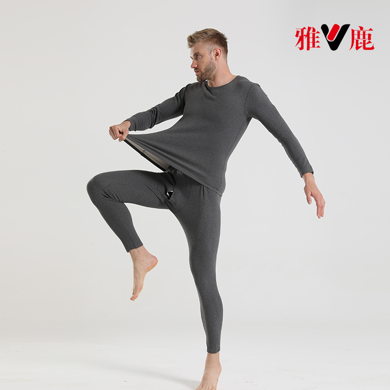 yaloo/雅鹿2025秋冬保暖内衣男女情侣套装居家舒适德绒内衣裤A4