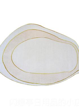 正品CASN现代轻奢个性地毯创设规计客L厅茶几垫不则简约原卧室床