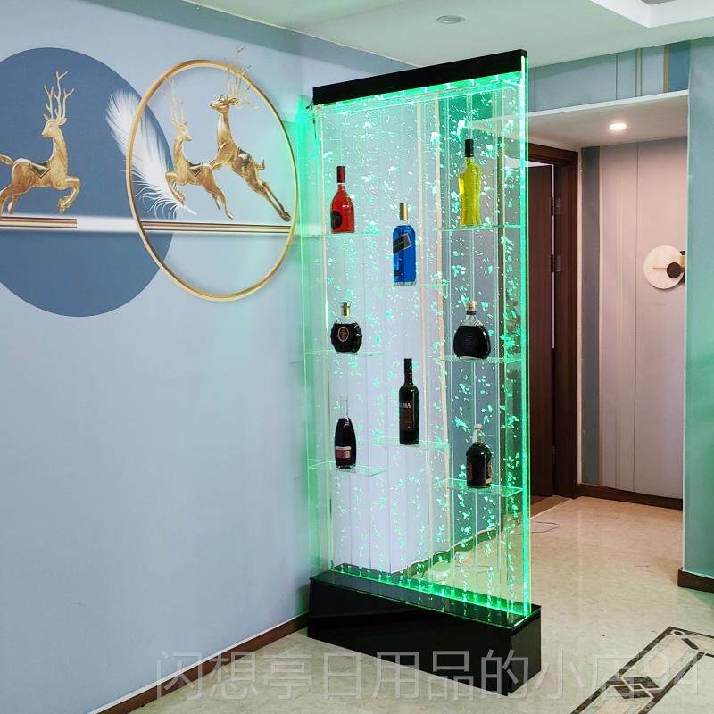 正品定制大型屏风气泡墙流柜水幕鱼缸装饰新玄隔断创关意水景酒水