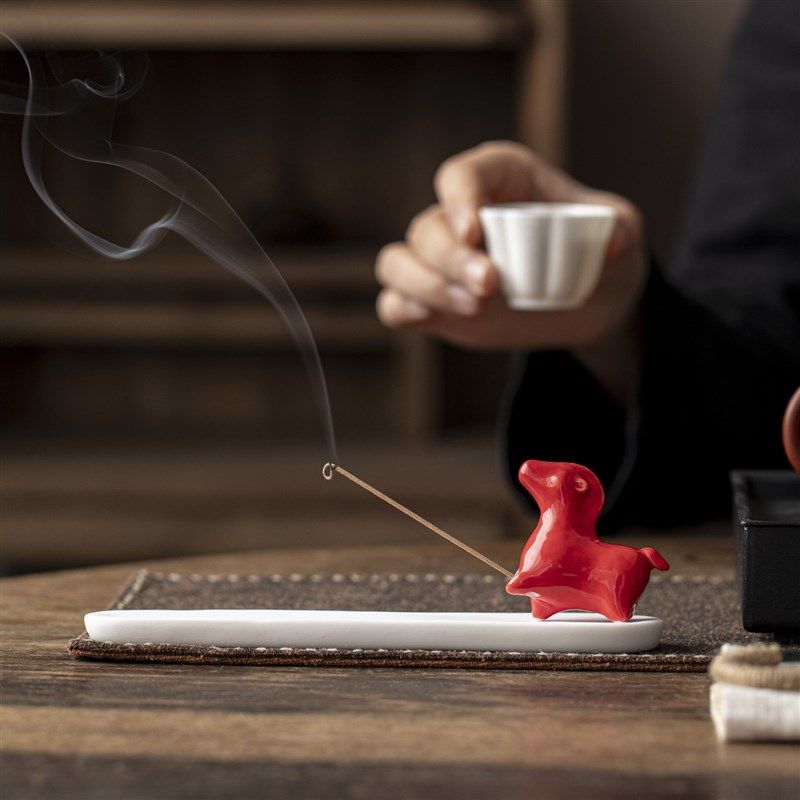 马到成功陶瓷线香插香座茶道香薰炉生肖马摆件线香托盘卧室点香器,家居饰品,香托/香盘/香座/香插,淘宝优惠券,粉丝福利购,淘宝优惠卷