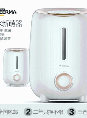 德尔玛DEM-F420加湿器家用办公室静音卧室空调房空气净化迷你香薰