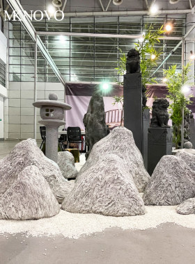 美空仿真雪浪石切片组合室内庭院枯山水假山石头泰山石青龙石摆件